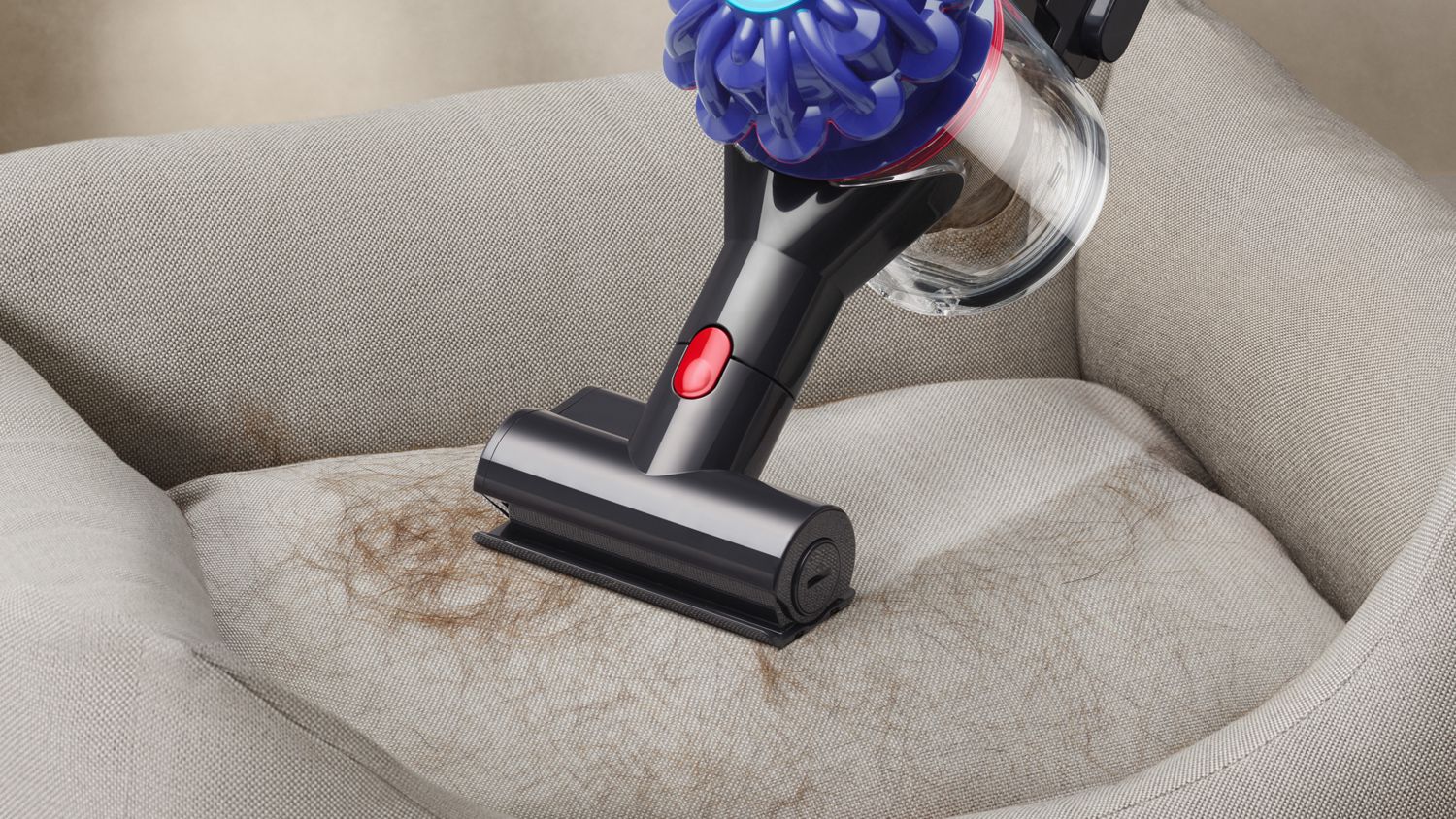 The Mini motorised tool used to clean fur from a pet bed.