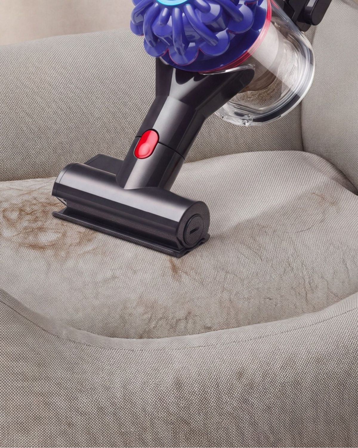 The Mini motorised tool used to clean fur from a pet bed.