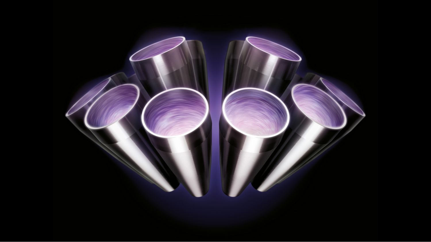 A cutaway showcasing the cyclone technology of the Dyson V11 vacuum cleaner.