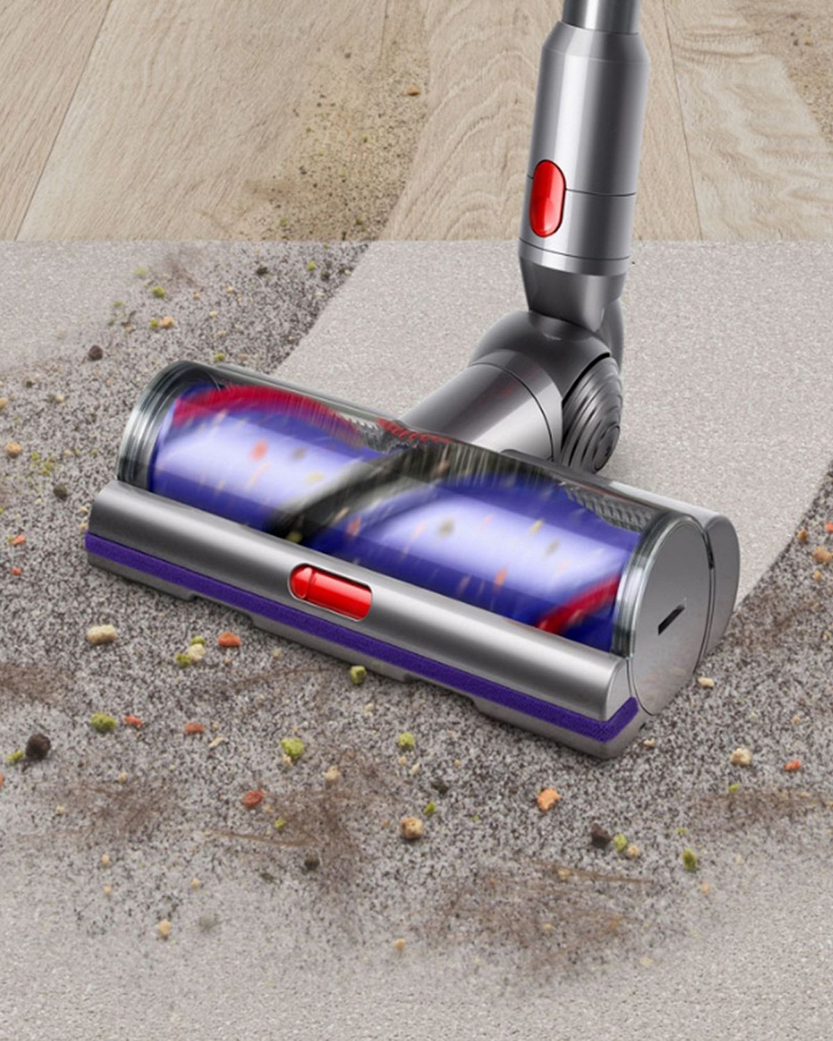 Dyson Motorbar cleaner head used to clean dust and debris from hard and soft floors.