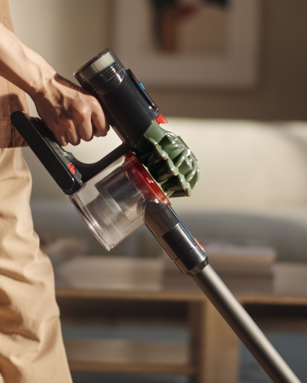 The Dyson V8 Cyclone used to clean around the home.