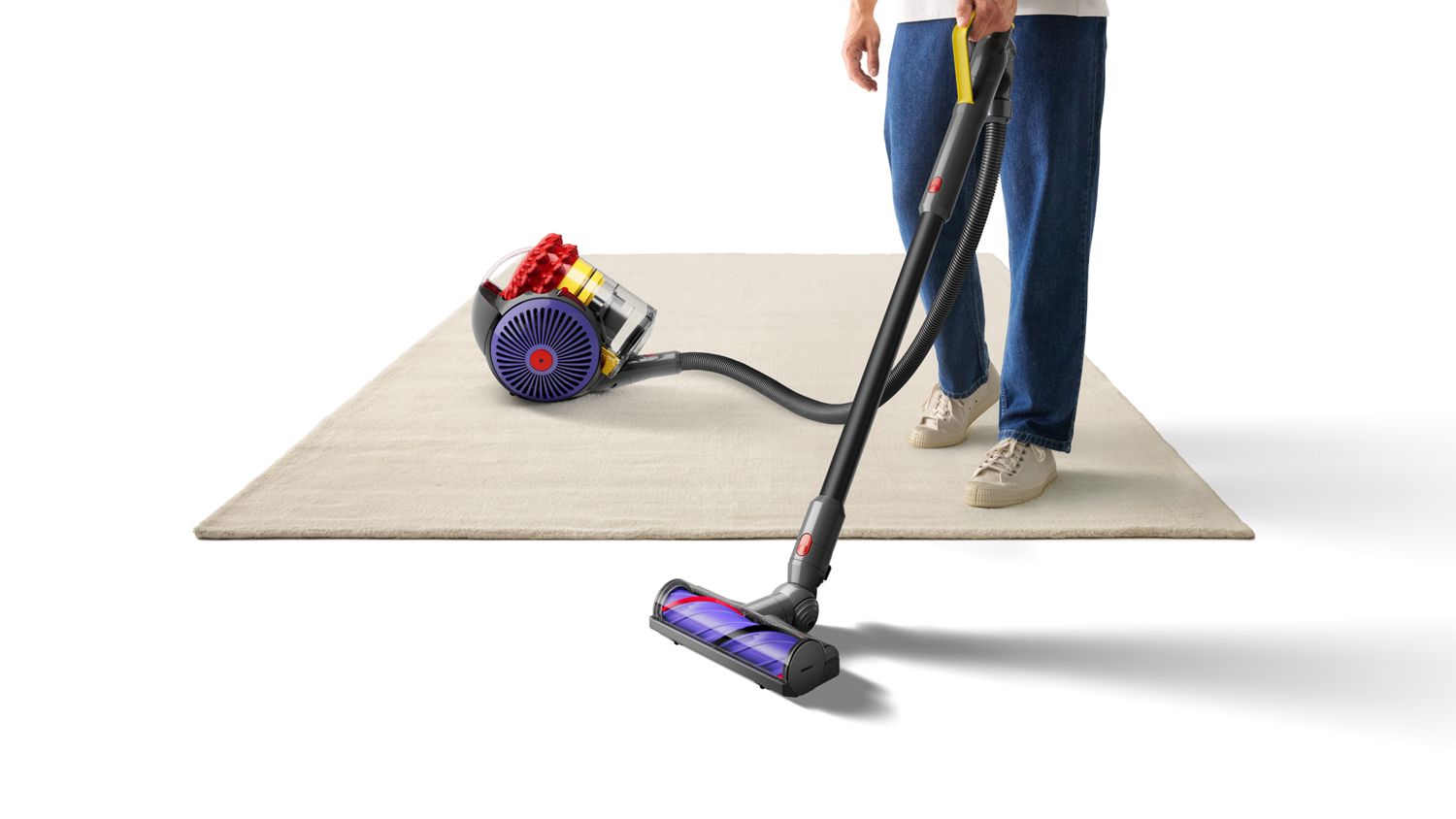 Dyson Big Ball cylinder vacuum used to clean around the home.