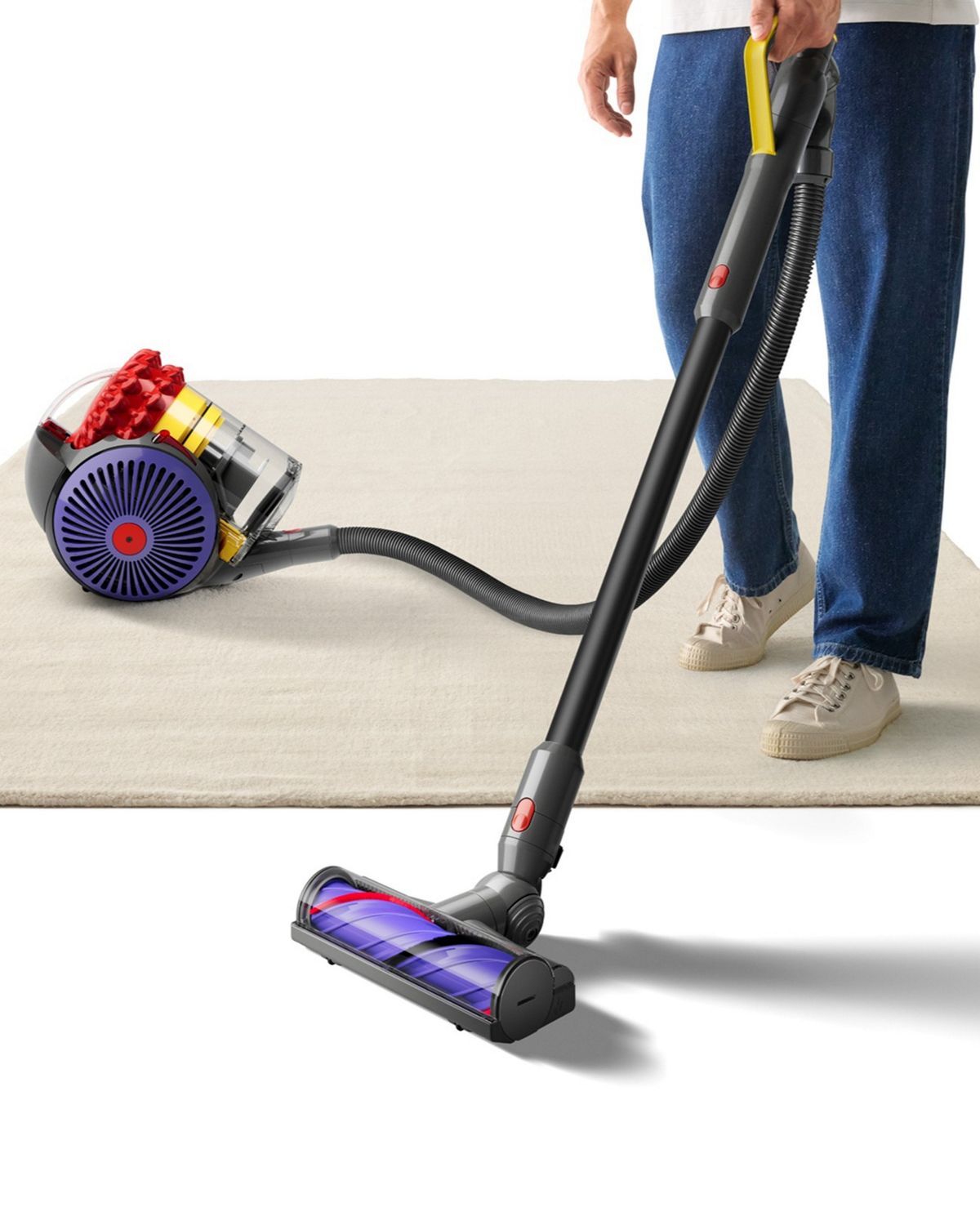 Dyson Big Ball cylinder vacuum used to clean around the home.