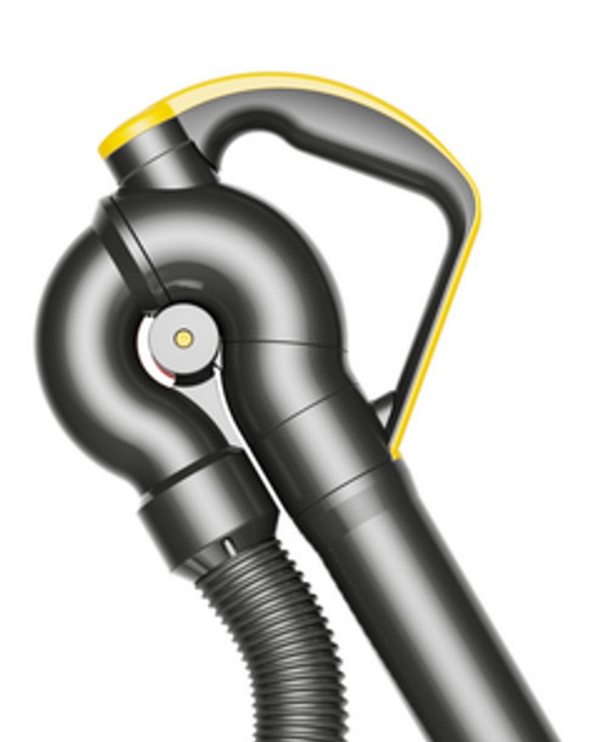 Articulating handle on the wand of a Dyson corded vacuum.