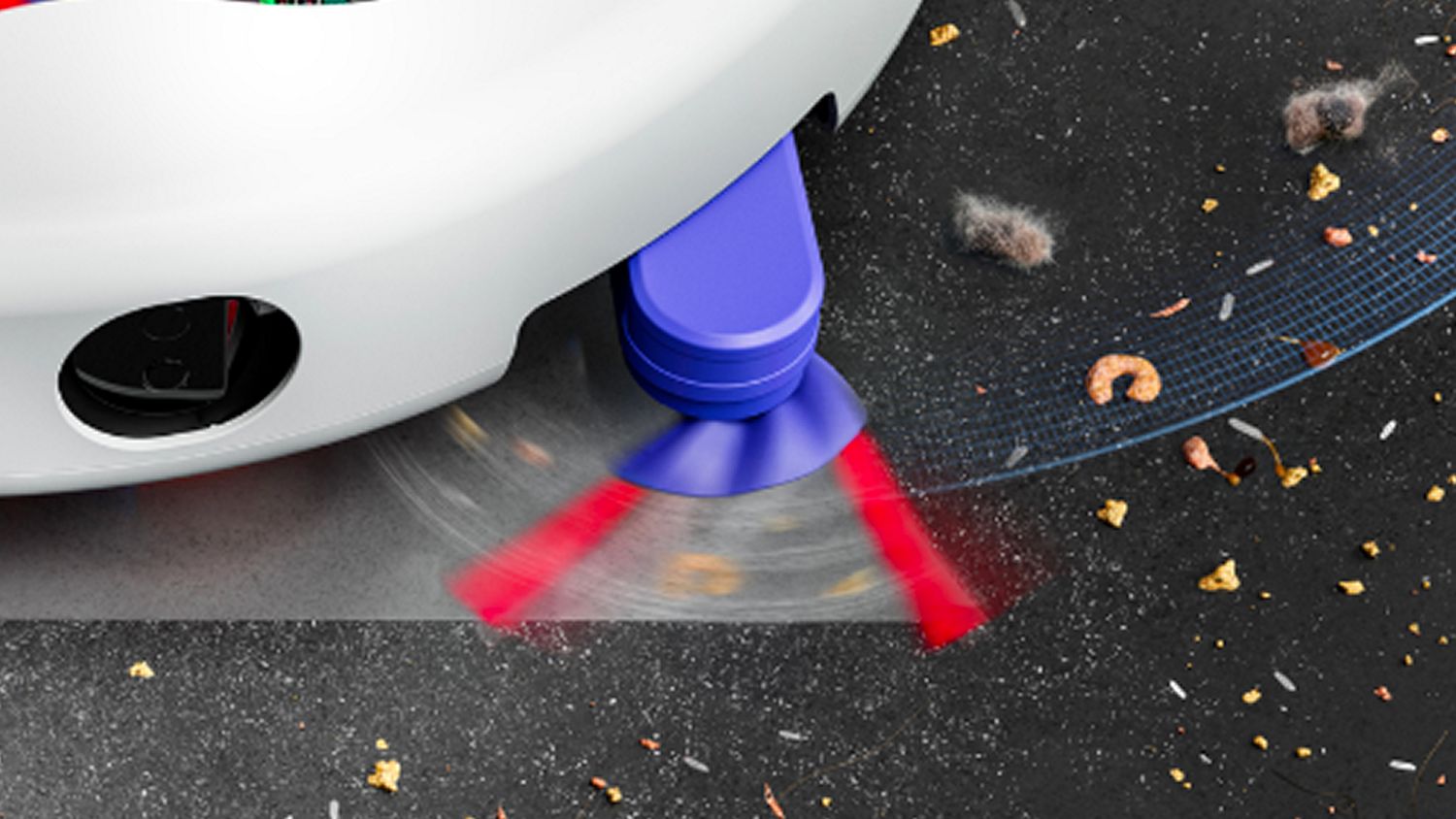 The side sweeper on the Dyson R2 Nurovi Wash+Dry robot vacuum cleaner.