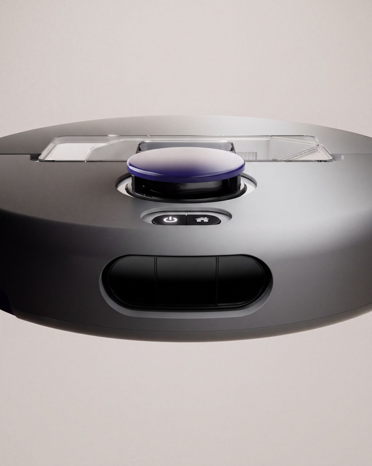 Close-up of the sensors on the Dyson R1 Nurovi Dry robot vacuum cleaner.
