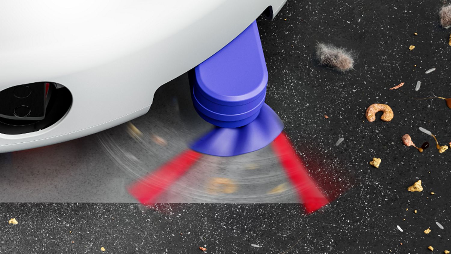 The side sweeper on the Dyson R1 Nurovi Dry robot vacuum cleaner.