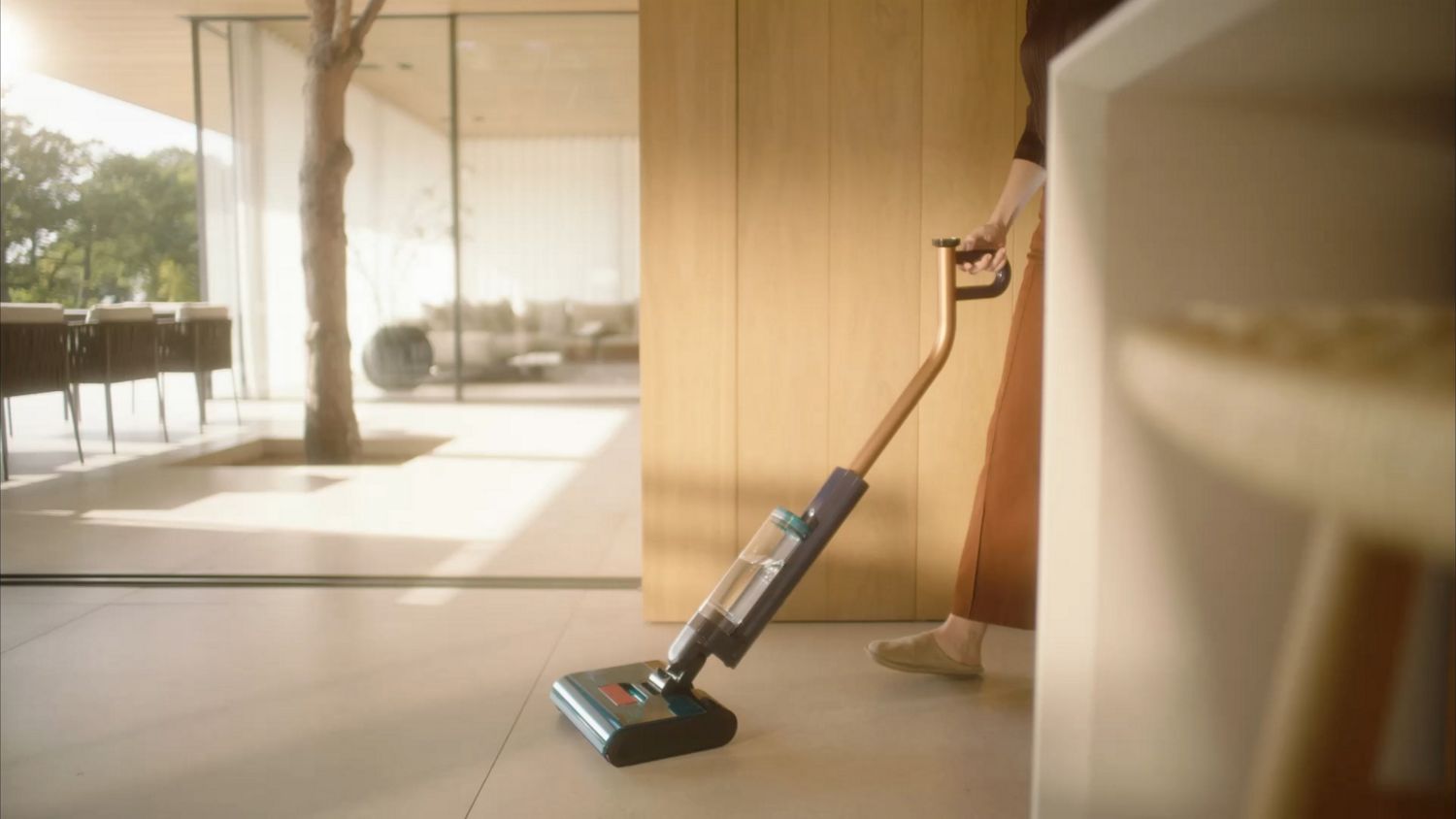 A video demonstrating the Dyson Clean+Wash Hygiene hard floor cleaner.