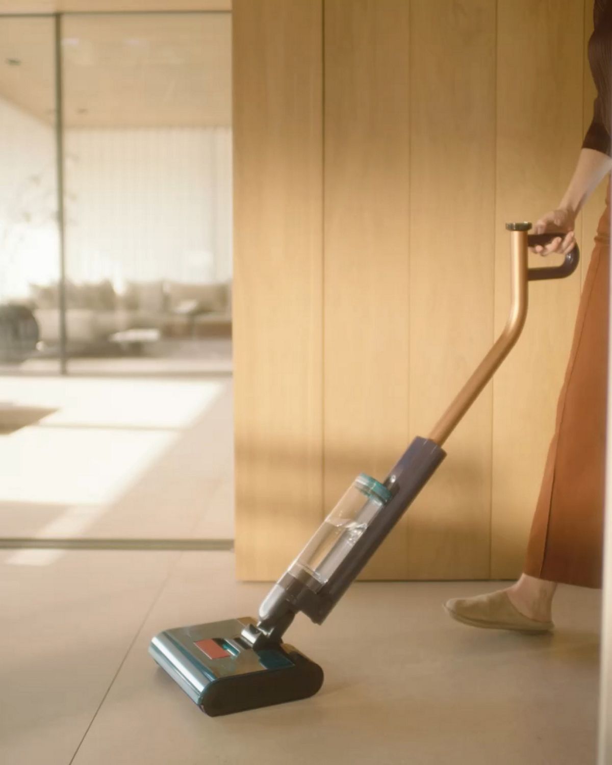 A video demonstrating the Dyson Clean+Wash Hygiene hard floor cleaner.