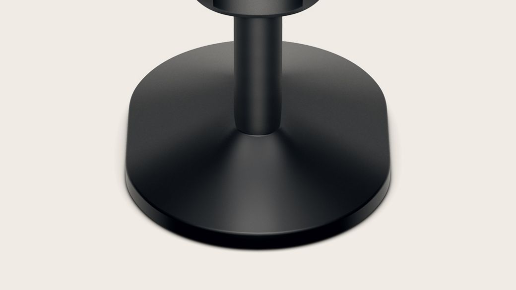 Dyson Supersonic r hair dryer on the Dyson-designed display stand for corded devices.