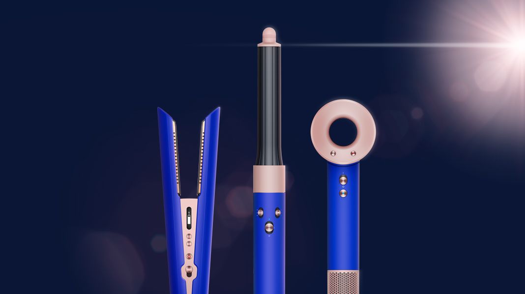 Dyson Haarpflege Modelle in limitierter Geschenkedition in Farbvariante Violettblau/Rosé