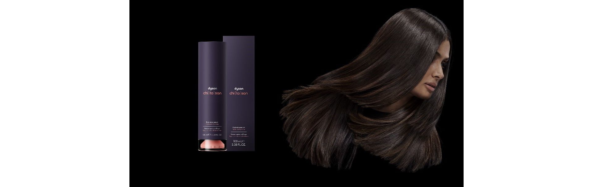 Model mit Dyson Chitosan™ Pre-style cream 
