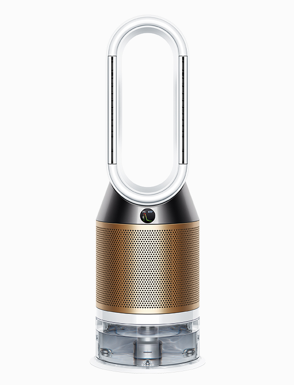 Dyson Humidify+Cool fan front and side view