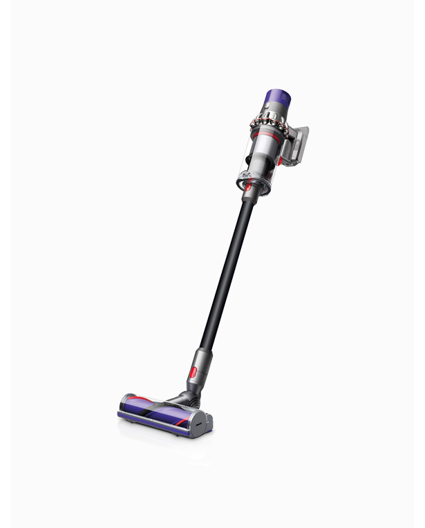 Dyson Cyclone V10 vacuum side and front profile