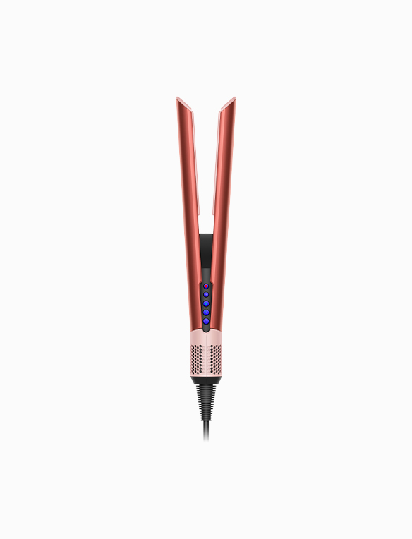 Dyson Airstrait straightener in bright nickel and rich copper