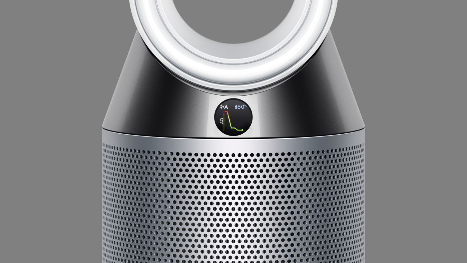 Plan rapproché de l’écran ACL du Dyson Pure Humidify+Cool.