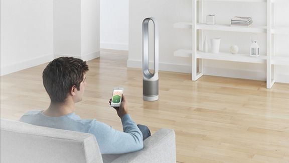 Purificatore Dyson Pure Cool Link collegato all'app Dyson Link
