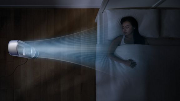 Purificatore Dyson Pure Cool Link che purifica e rinfresca durante la notte