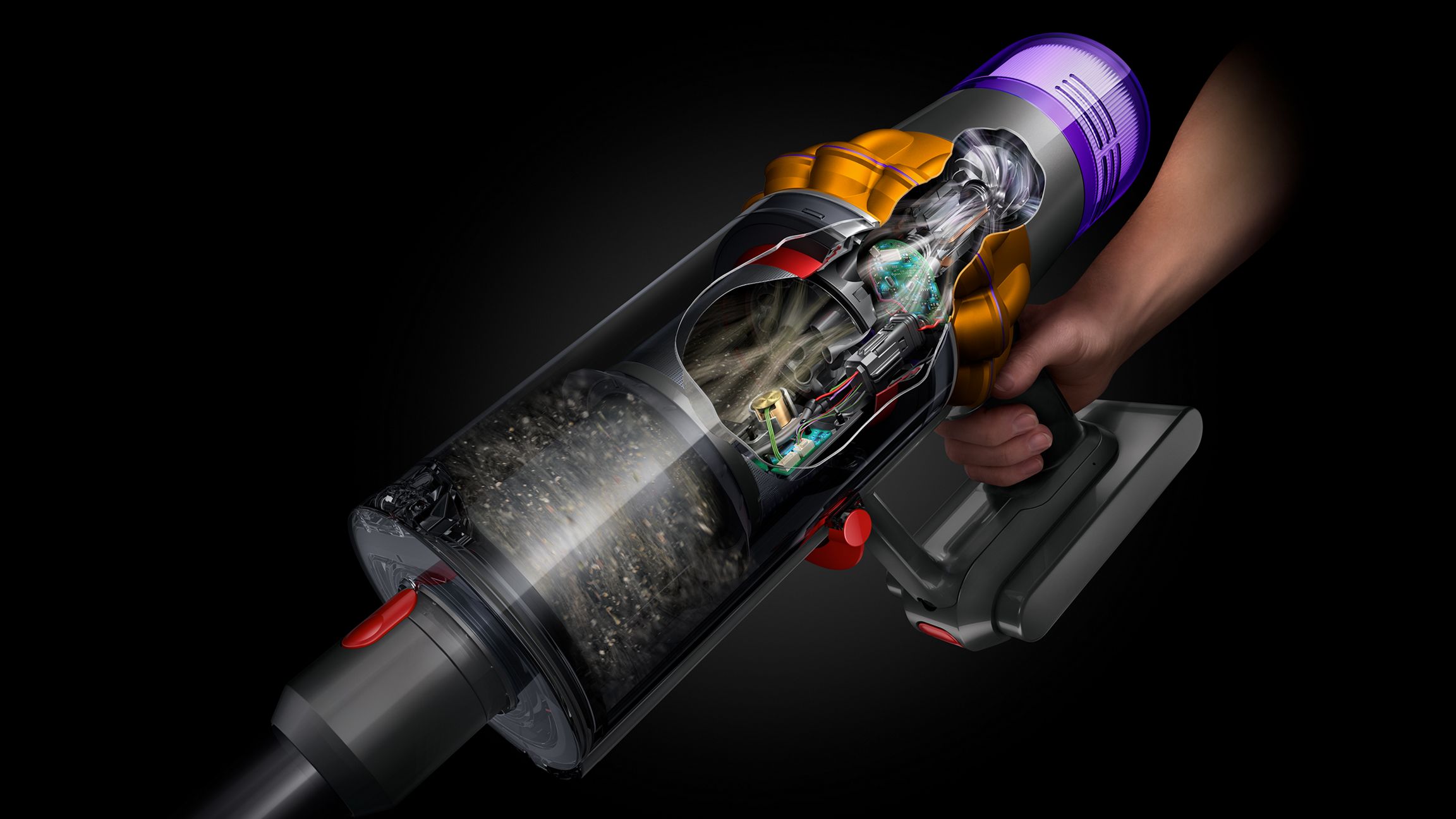 Cutaway of multi-stage filtration