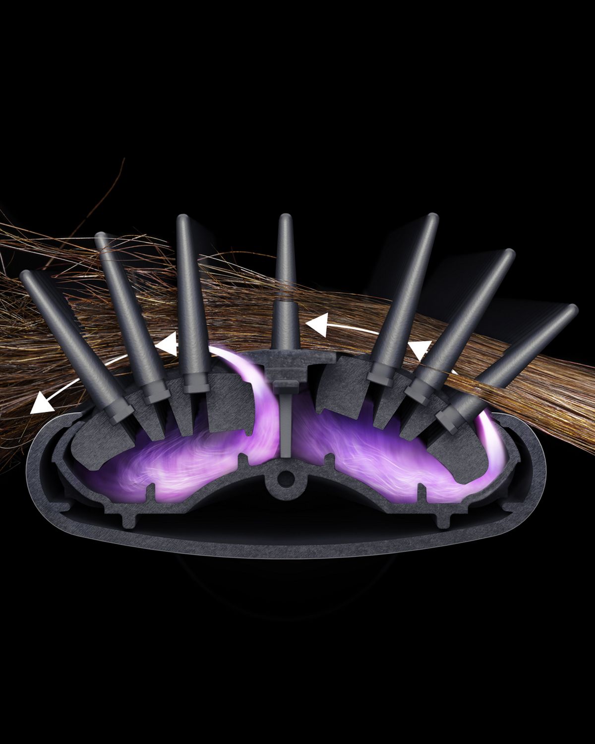 Tech image of the Dyson Airwrap.