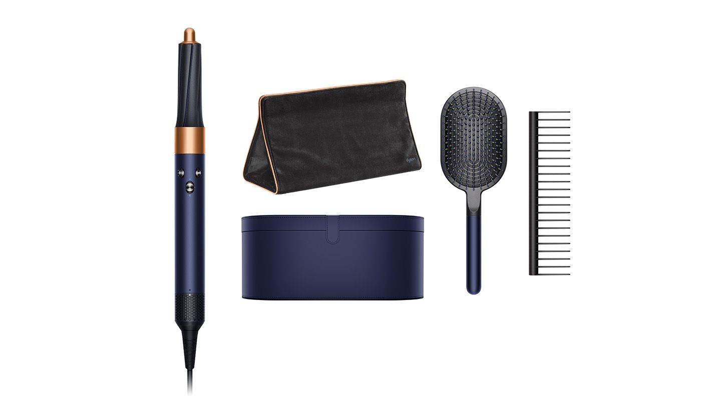 Airwrap styler with storage case, storage bag, and brush set