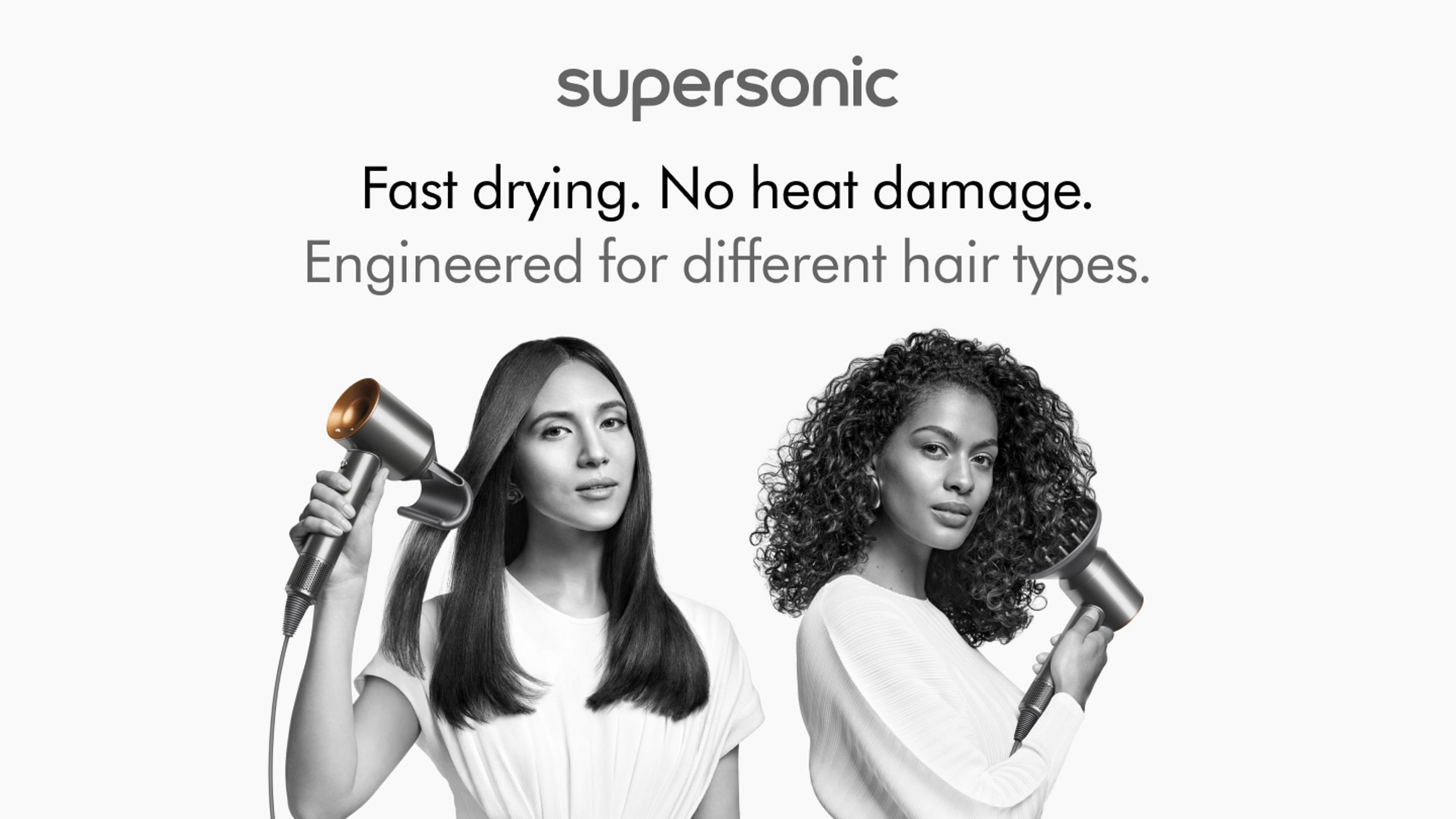 Dyson Supersonic - Models with Introduction Texts in Nickel/Copper