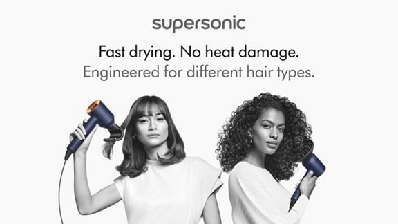 Dyson Supersonic - Models with Introduction Texts in Prussian Blue/ Rich Copper