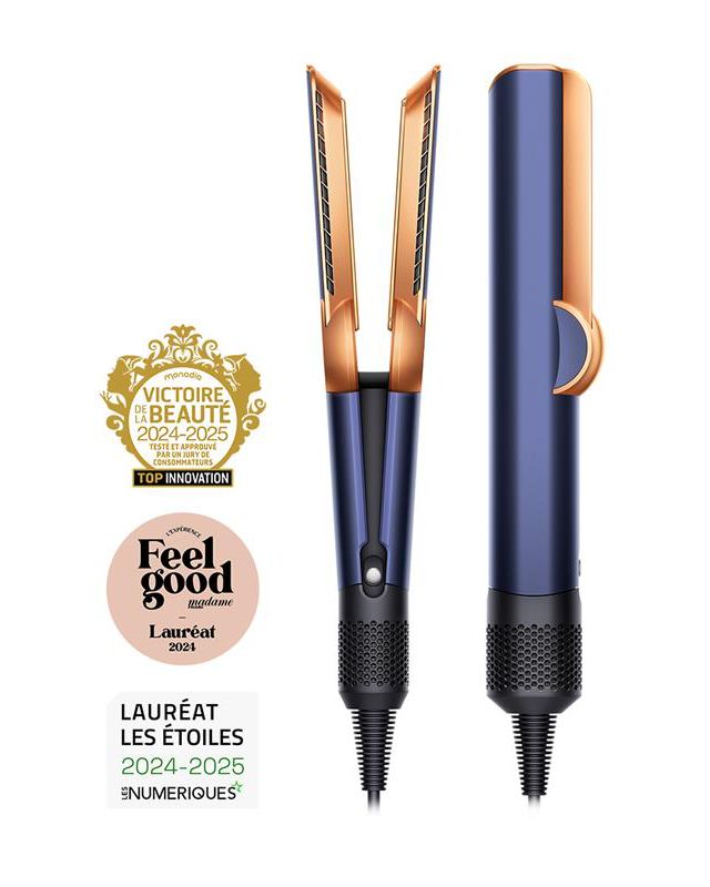 Lisseur séchant Dyson Airstrait™ (Bleu de Prusse/Cuivré) | Dyson.fr