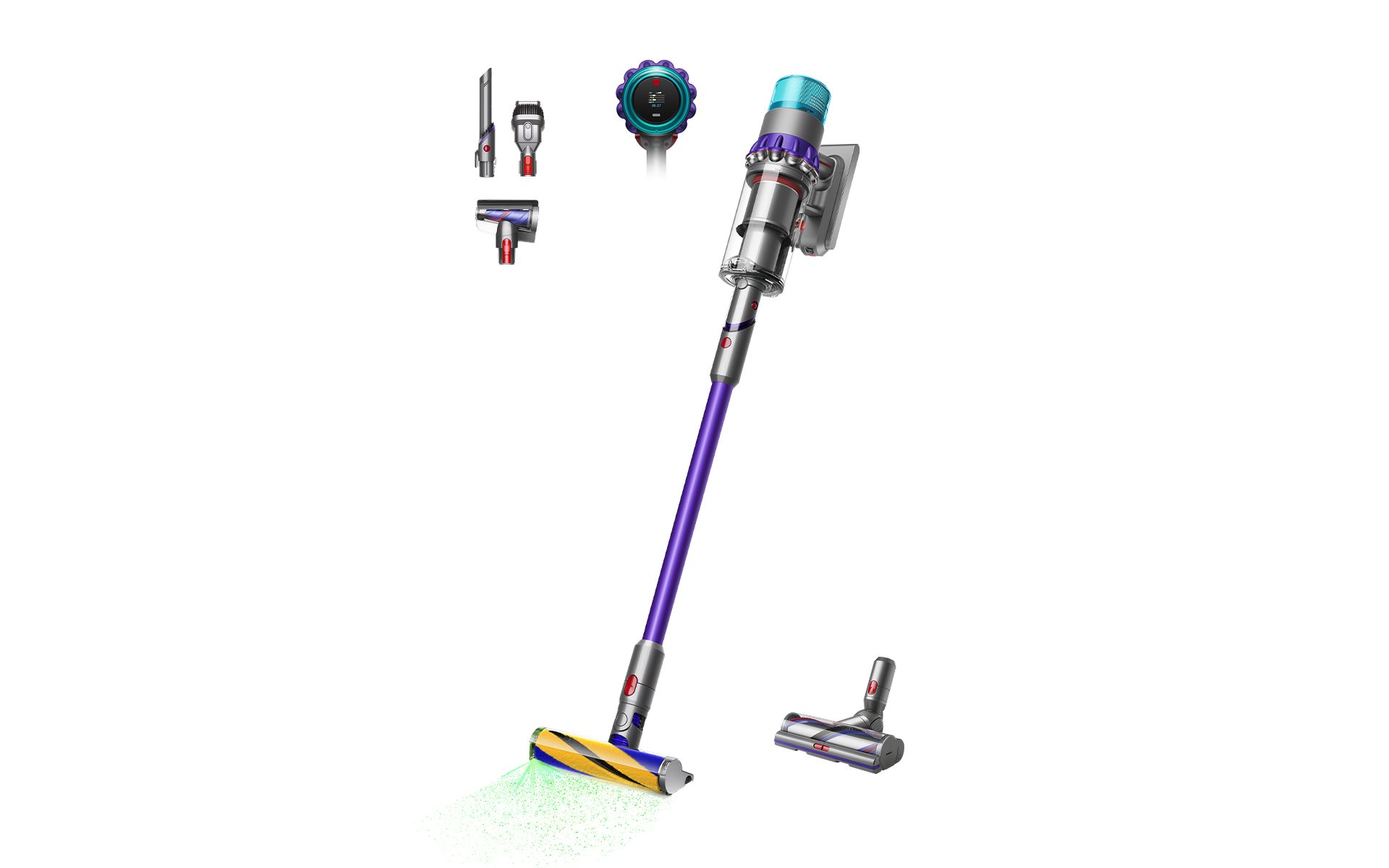 Image de l’aspirateur Dyson avec ses accessoires