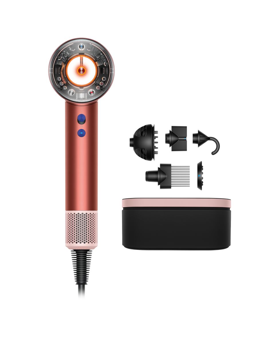 The Dyson Supersonic Nural stood upright