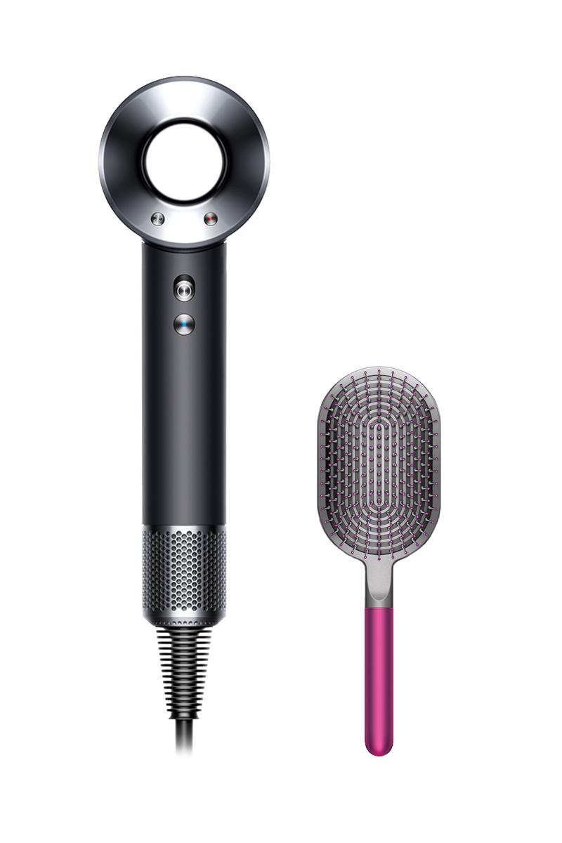 Sèche-cheveux Dyson Supersonic🅪 Vue de face et vue latérale du sèche-cheveux Dyson Supersonic🅪