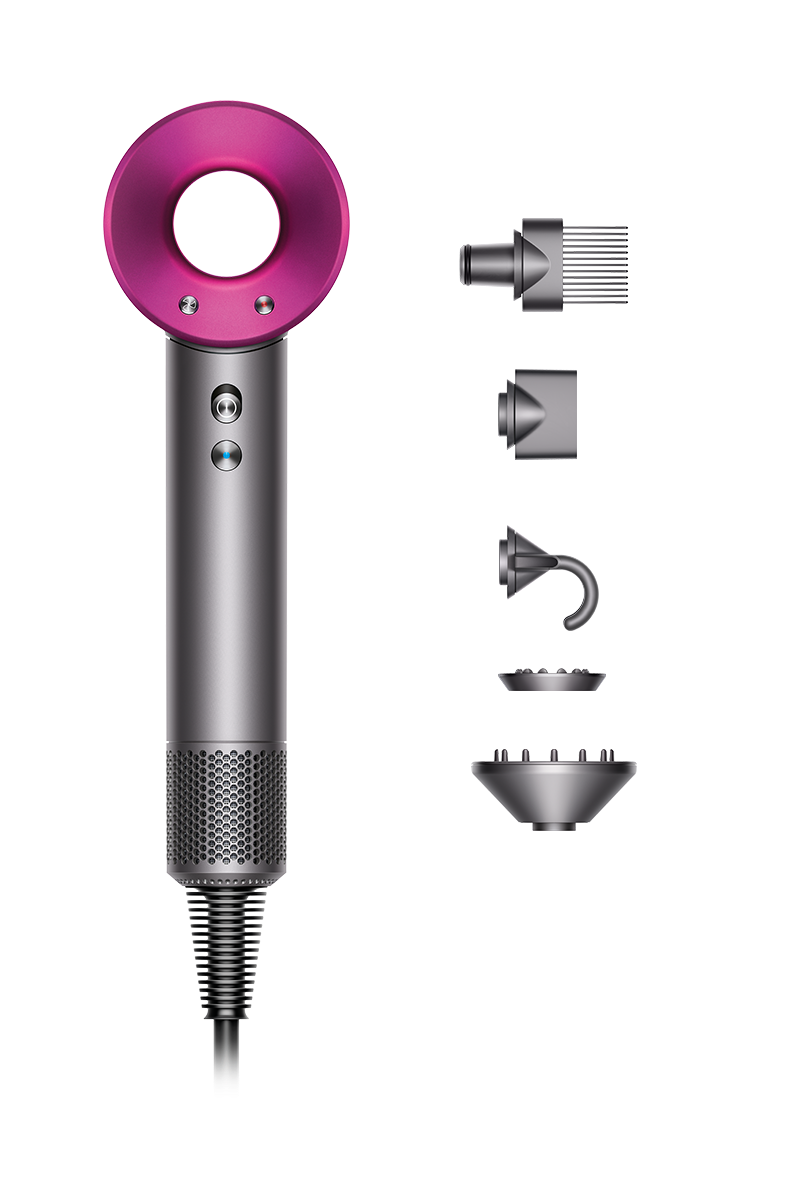 Odnowiona suszarka do włosów Dyson Supersonic™ Stal/Fuksja