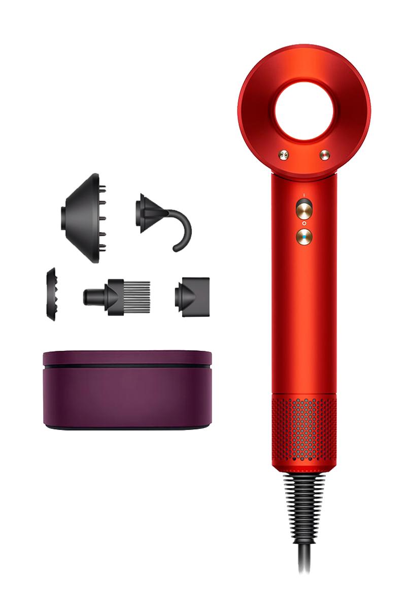 Dyson Supersonic hair dryer in Topaz orange and Byzantine purple. Dyson Supersonic hair dryer in Topaz orange and Byzantine purple.