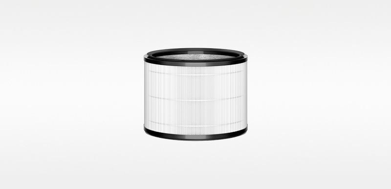 Dyson 360° HEPA-13-Filter mit Glasfasern und Aktivkohle