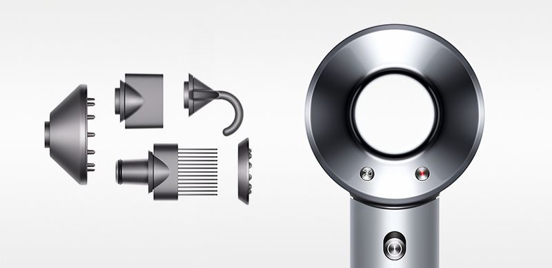 Dyson white hair dryer hot sale