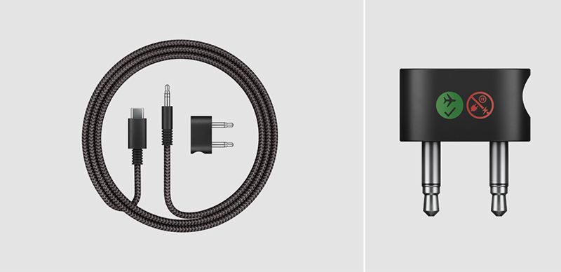 Câble auxiliaire et adaptateur avion