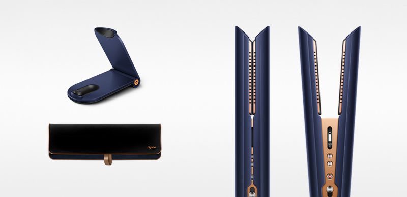 Corrale hair straightener (Prussian Blue/Copper) | Dyson Canada