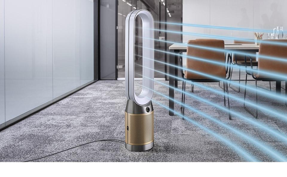 Dyson Purifier Cool De-NOx PC2 projecting heated, purified air