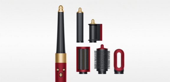 מעצב שיער ™Dyson Airwrap i.d HS08 בצבע אדום קטיפה גולד Straight+Wavy