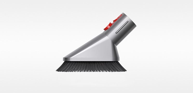 Quick-release mini soft dusting brush