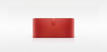 Estojo em couro vermelho