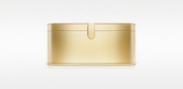 Estojo de apresentação dourado