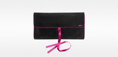 Travel bag morbida (nero/fucsia)