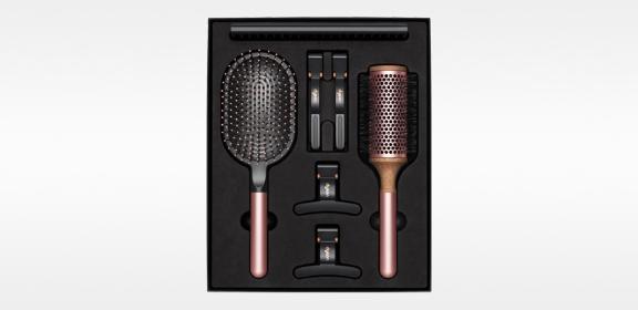 Set de cepillos, peine + pinzas