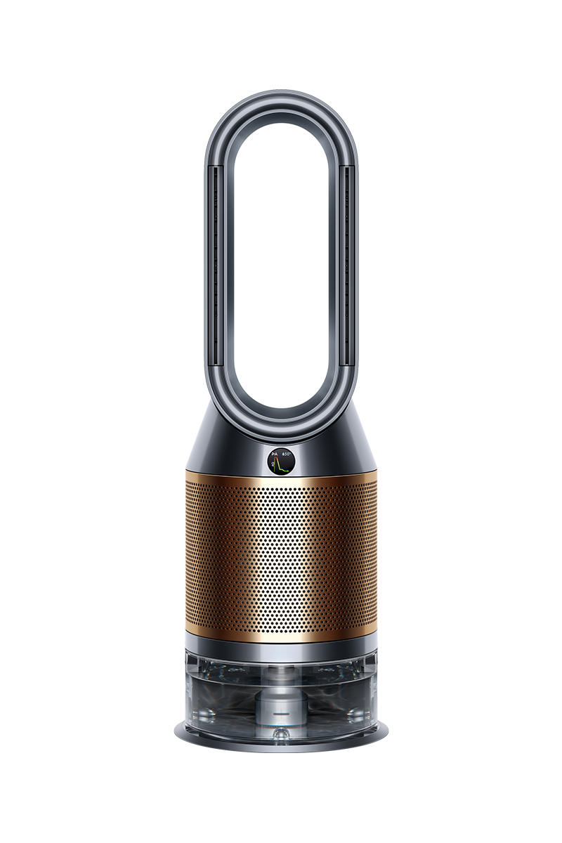 Dyson Humidify+Cool fan front and side view