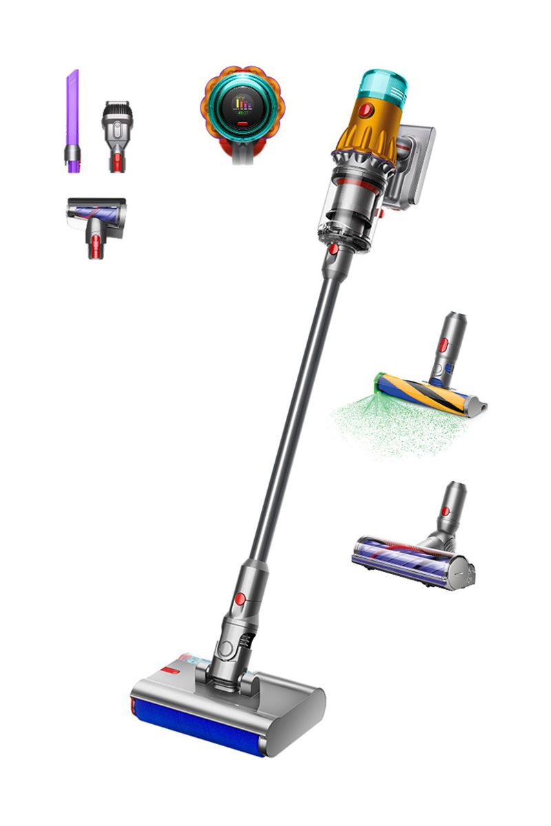 Aspiradora fregona Dyson V12 Detect Slim Submarine (Amarillo/Níquel)