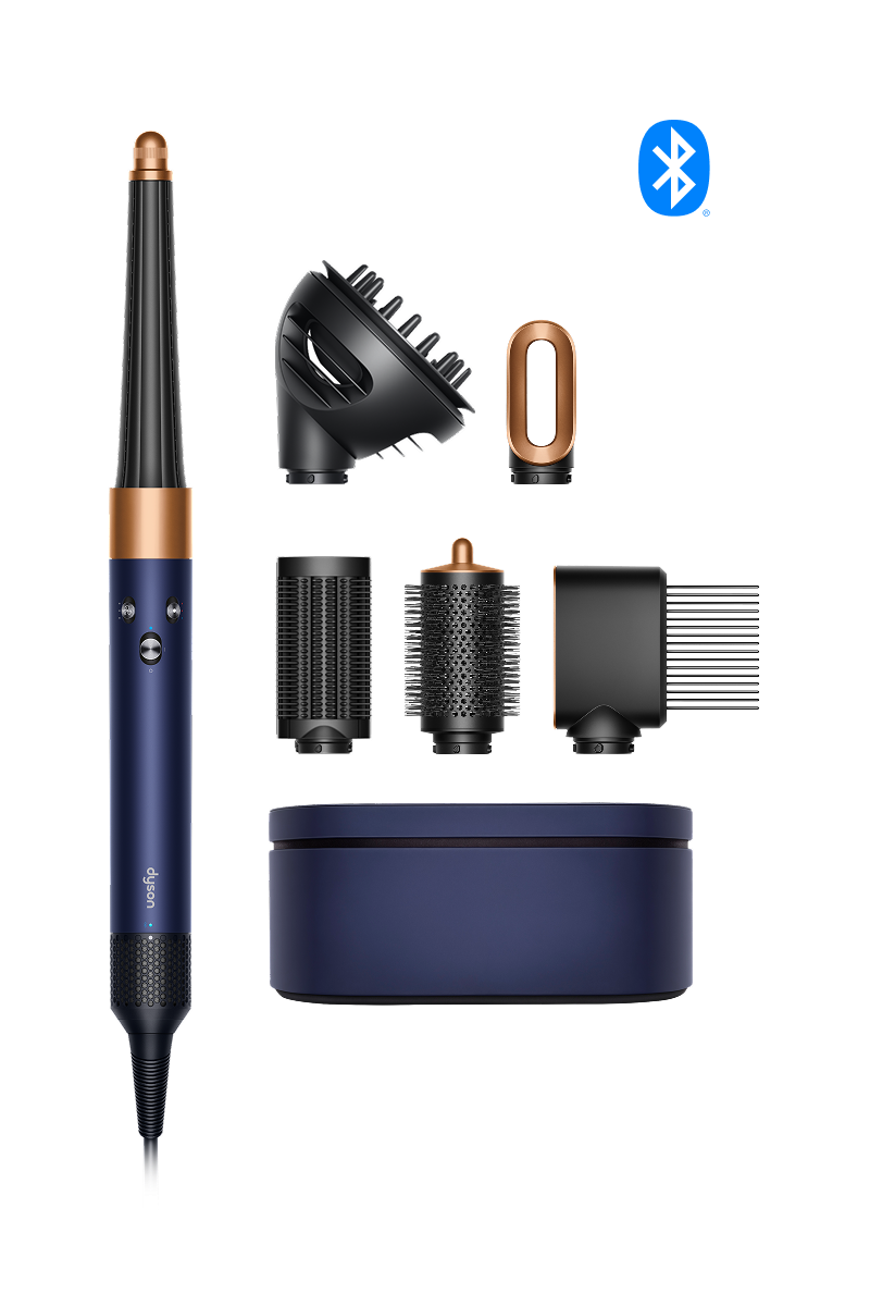 Séchoir coiffant multifonction Dyson Airwrap i.d🅪 pour cheveux bouclés et en spirales remis à neuf (Bleu de Prusse)