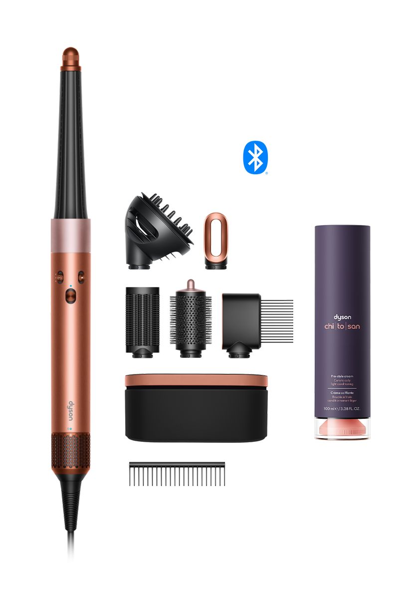 Multi-styler asciugacapelli Dyson Airwrap i.d.™ in Amber Silk (per capelli mossi e ricci)