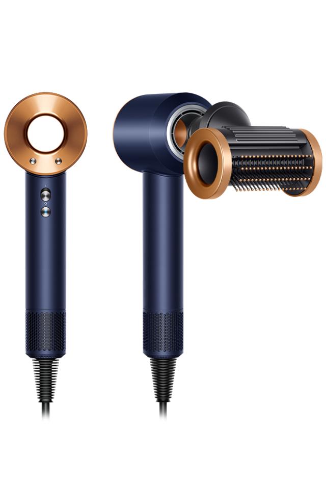 【美品】ダイソン ドライヤー コッパー ダークブルーxゴールド Dyson Dyson Supersonic Shine ヘアドライヤー ダークブルー/コッパー