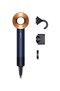 Dyson Supersonic™ hårføner Straight+Wavy (Prussian blue/Rich copper)